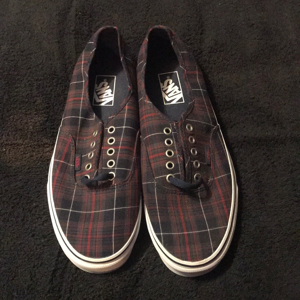 Plaid vans sneakers